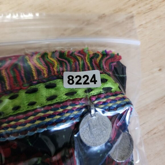 NEW Dolly's D-Lite Custom Long Sleeve V Neck Micro Mini Dress Floral Fringe Sz M - Picture 16 of 16